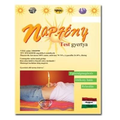 Napfény testgyertya 1 db