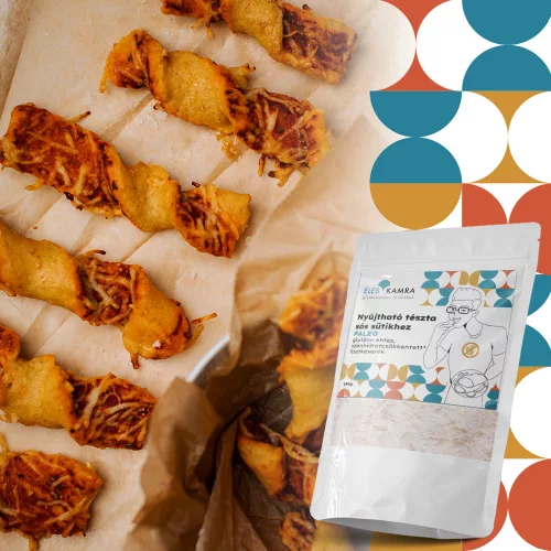 Éléskamra Nyújtható tészta sós sütikhez szénhidrát csökkentett lisztkeverék 180 g (gluténmentes, paleo, cukormentes)