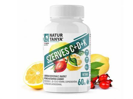 Natur Tanya Szerves C+D+K-vitamin 60 db