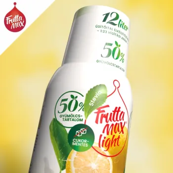FruttaMax Bubble 12 Light citromos sör ízű gyümölcsszörp 500 ml 2.Kép