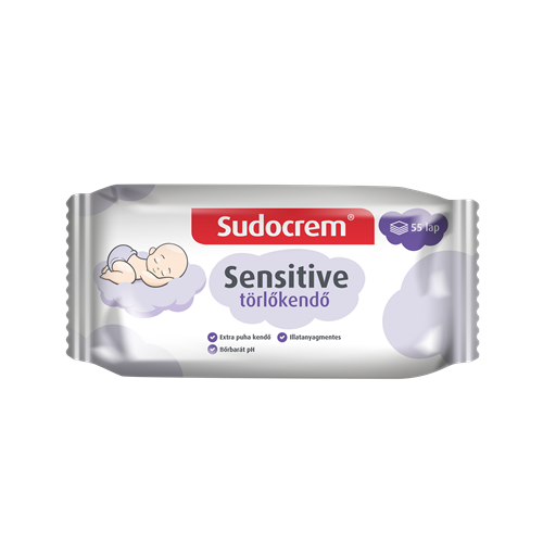 Sudocrem Sensitive törlőkendő 55 db