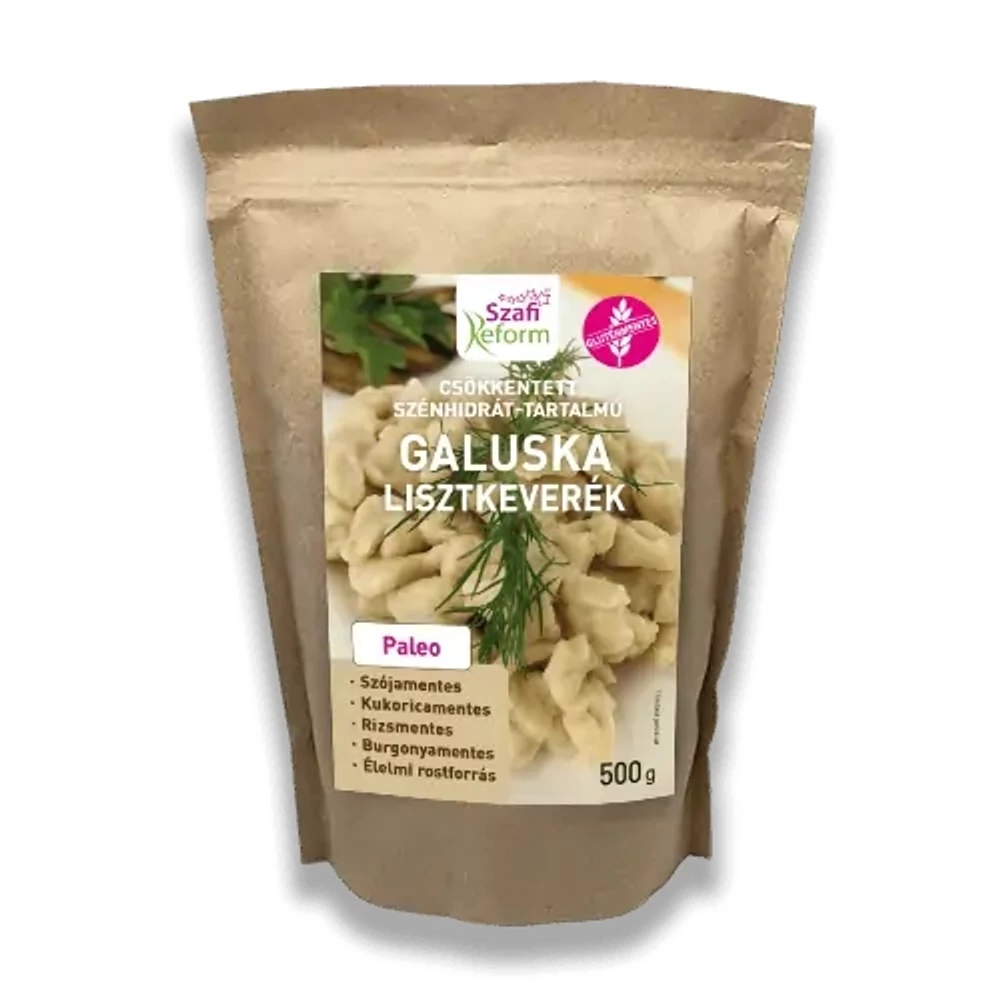 Szafi Reform Gluténmentes, csökkentett szénhidrát-tartalmú galuska és házi tészta lisztkeverék (Paleo) 500g