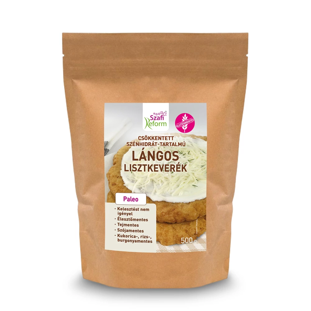 Szafi Reform gluténmentes csökkentett szénhidrát-tartalmú lángos lisztkeverék (Paleo) 500g