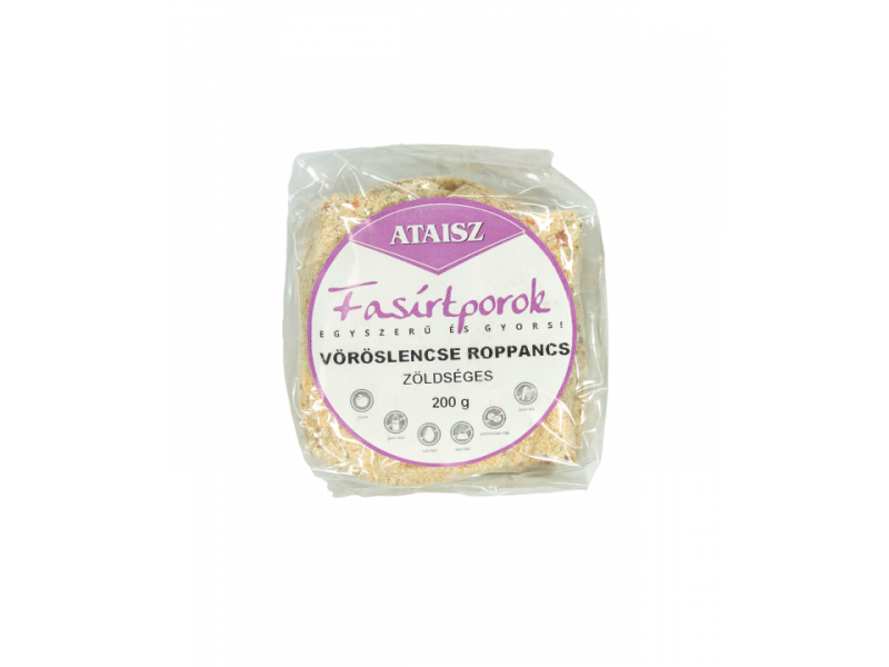 Ataisz Vöröslencse roppancs zöldséges 200g