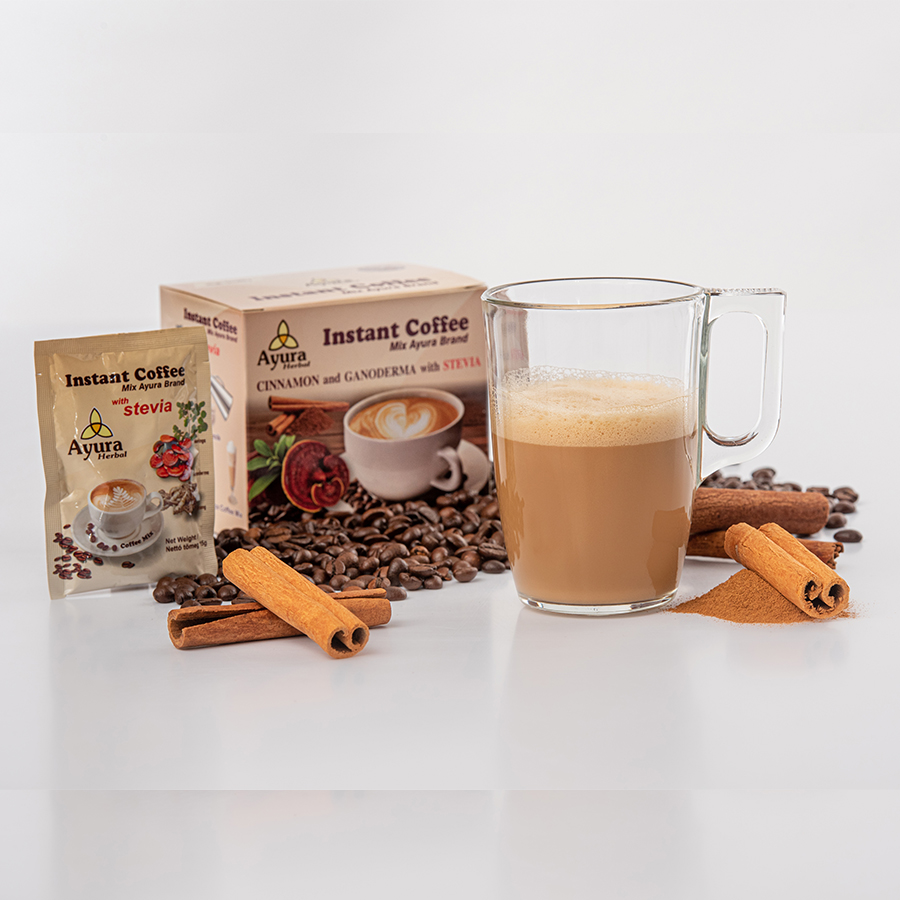 Ayura Fahéjas Instant Cappuccino ganoderma gombával 150g